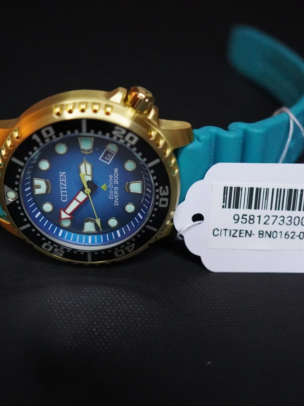 Citizen Eco-Drive Promaster Diver Men's Watch Gold Tone Blue Dial BN0162-02X